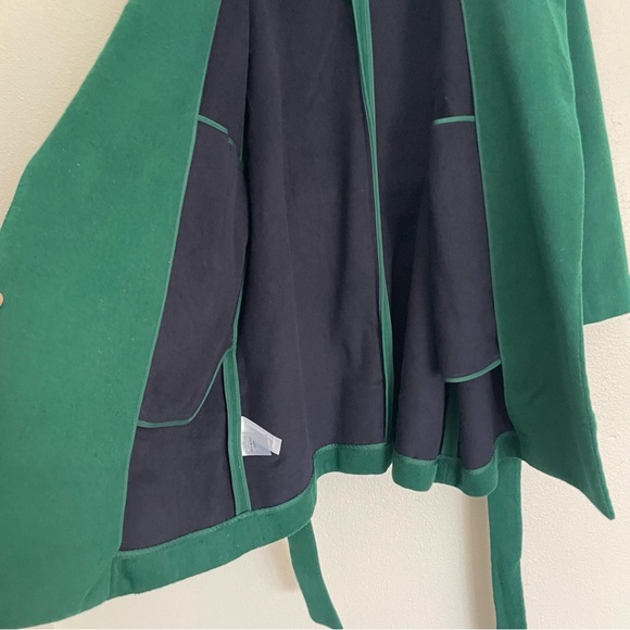 NEW Ann Taylor Shawl Collar Belted Wrap Coat in Fresh Evergreen SP - Picture 5 of 15